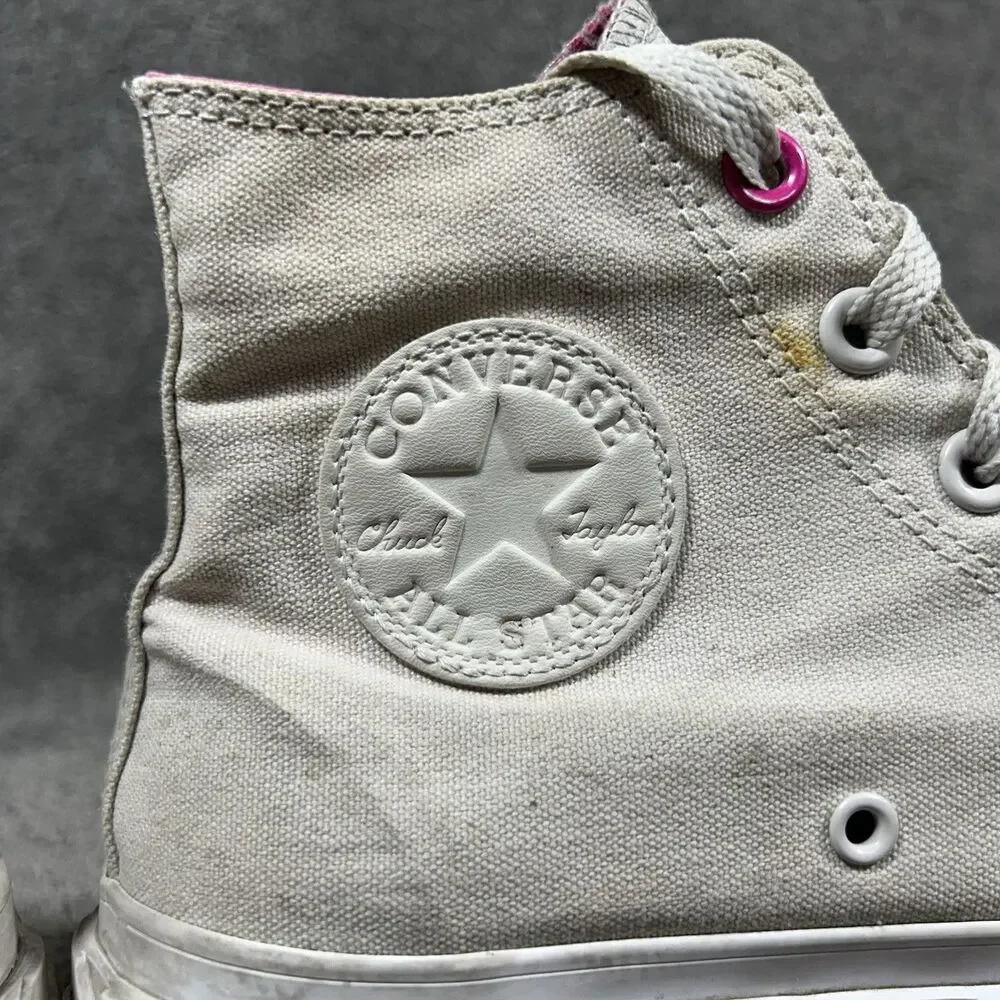 Converse Chuck Taylor All Star Lift 2X Hi Women’s 8.5 Pale Putty Platform Shoes